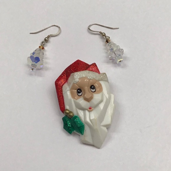 Christmas Brooch and Earrings Bundle - Picture 3 of 3